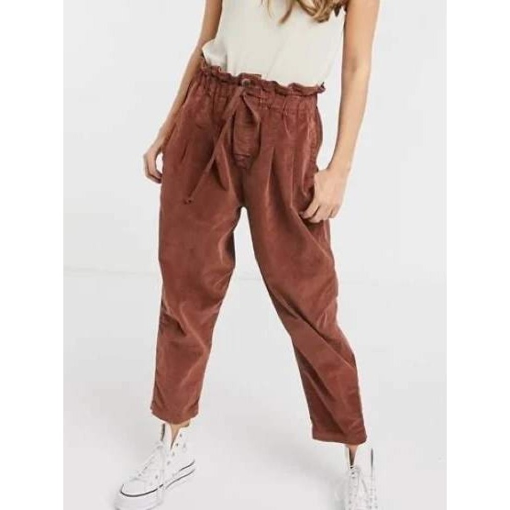 Free People Margate Corduroy Chocolate Brown Gingerbread Corduroy Taper Large